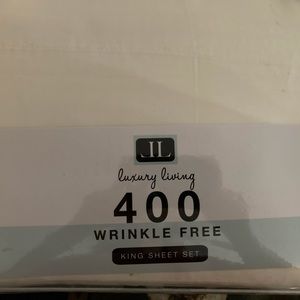 King microfiber sheets. Ecru